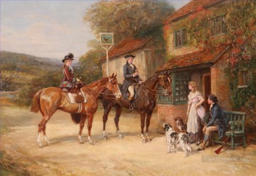 Clásico Painting - cazadores invitado rural Heywood Hardy caza